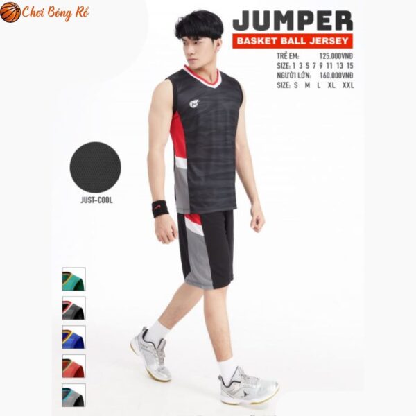 Bộ Quần Áo Bóng Rổ Jumper Đen