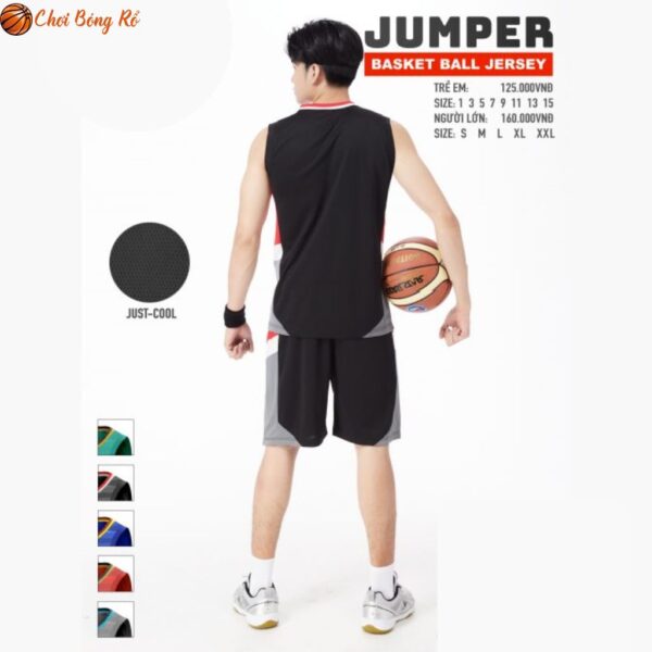 Bộ Quần Áo Bóng Rổ Jumper Đen 1